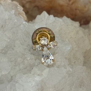 Vintage Rhinestone Angel Brooch/Pin